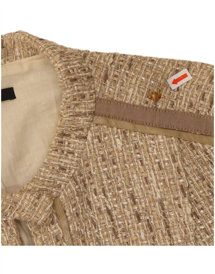 Sobretudo feminino Hugo Boss UK 14 algodão bege médio