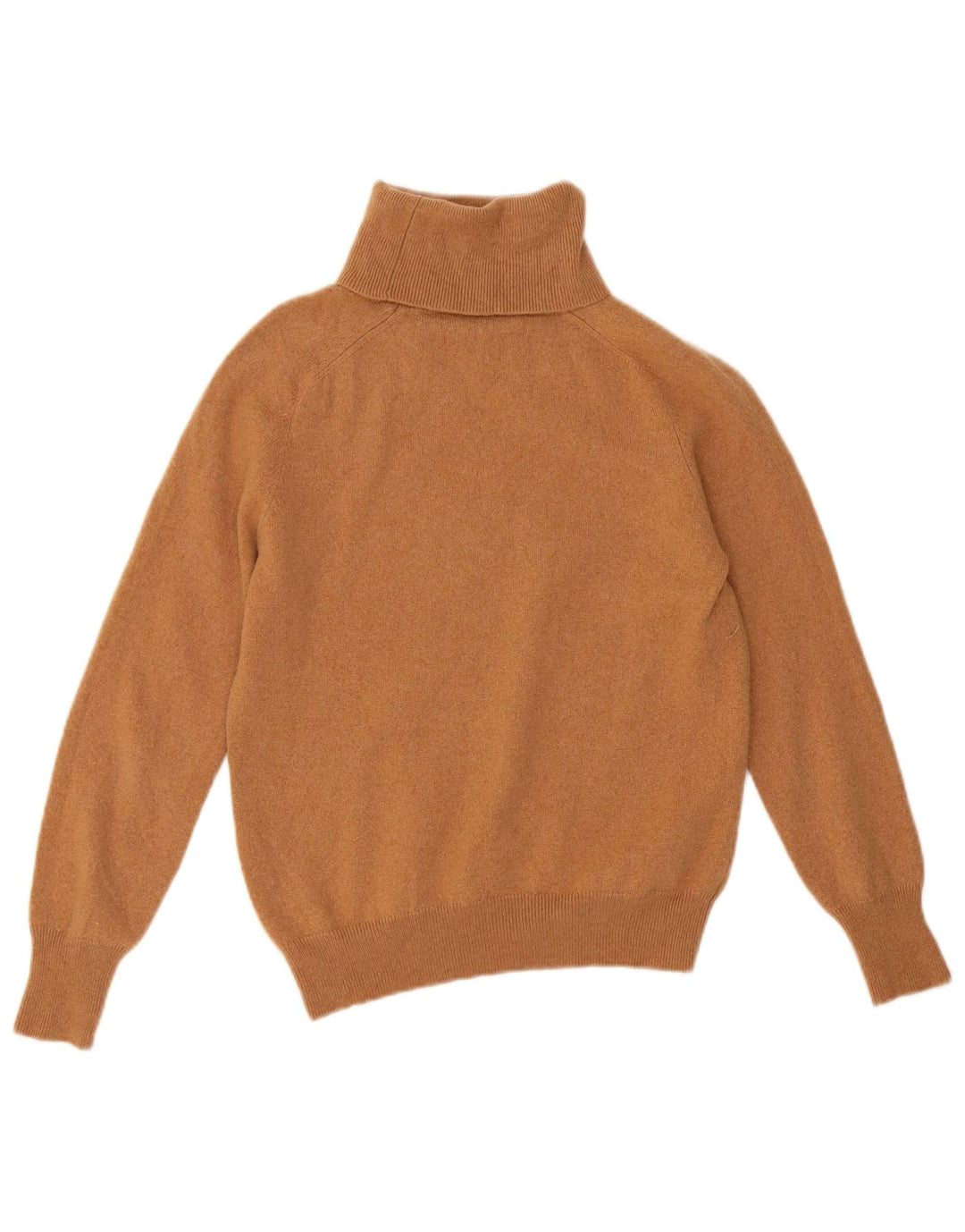 Suéter feminino Zara com gola redonda e lã marrom médio UK 12