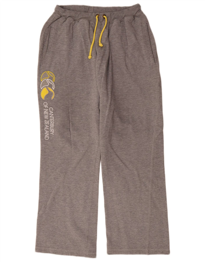 Calça de treino masculina Canterbury com estampa gráfica cinza médio algodão manchado