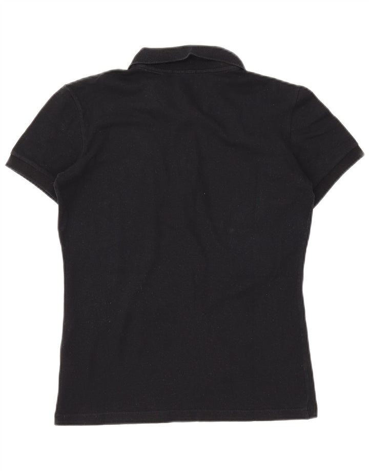 Camisa polo feminina FRED PERRY Reino Unido 16 grande algodão preto