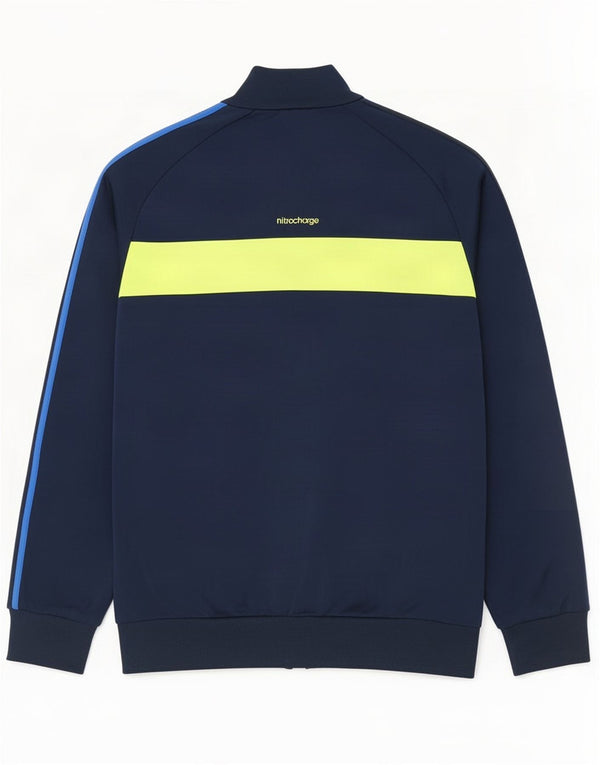Adidas Mens Tracksuit Top Jacket UK 40/42 Médio Azul Marinho Colorblock