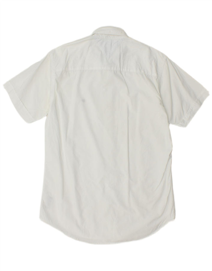 Camisa masculina de manga curta TOMMY HILFIGER algodão branco médio
