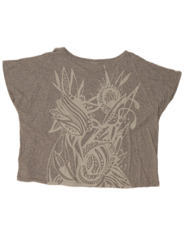 Camiseta feminina Diesel Oversized com estampa gráfica UK 14 algodão cinza médio