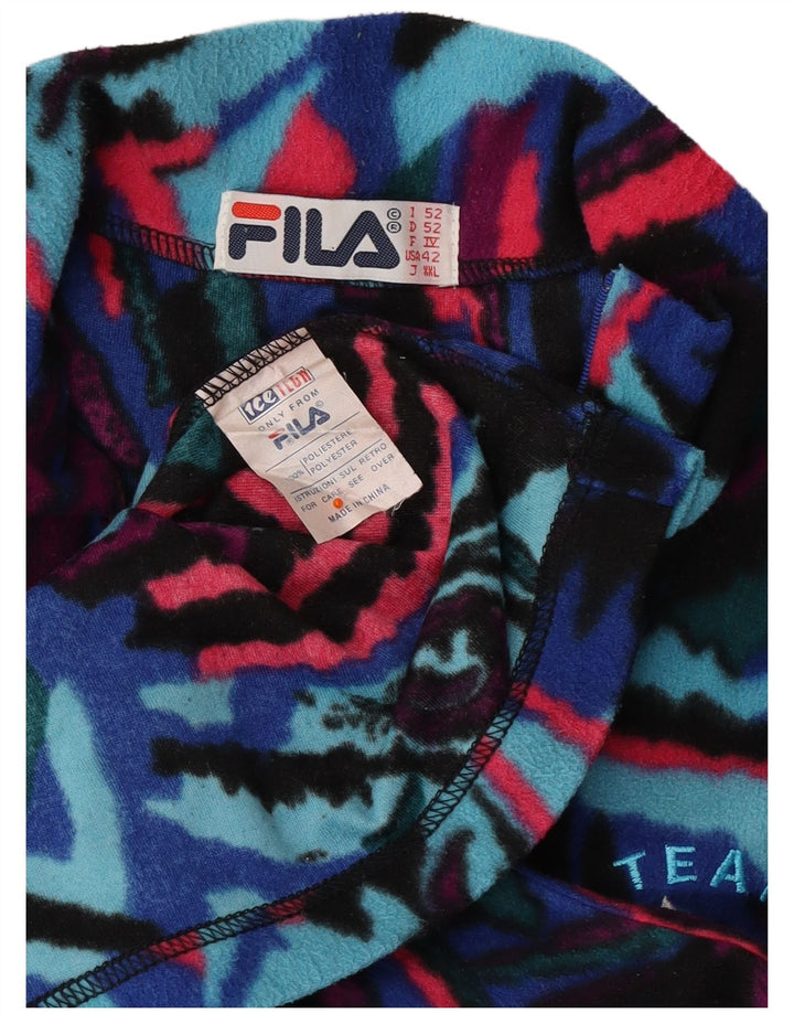 FILA Masculino Abstract Pattern Fleece Jumper IT 52 Grande Multicolorido
