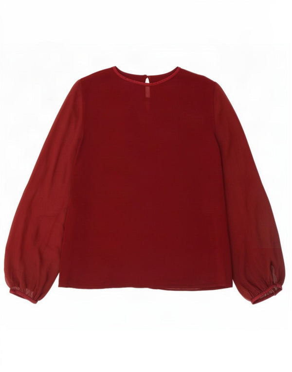 Blusa feminina de manga comprida Zara UK 14 grande marrom