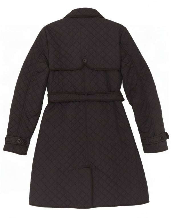 Sobretudo acolchoado feminino Hobbs UK 8 pequeno azul marinho