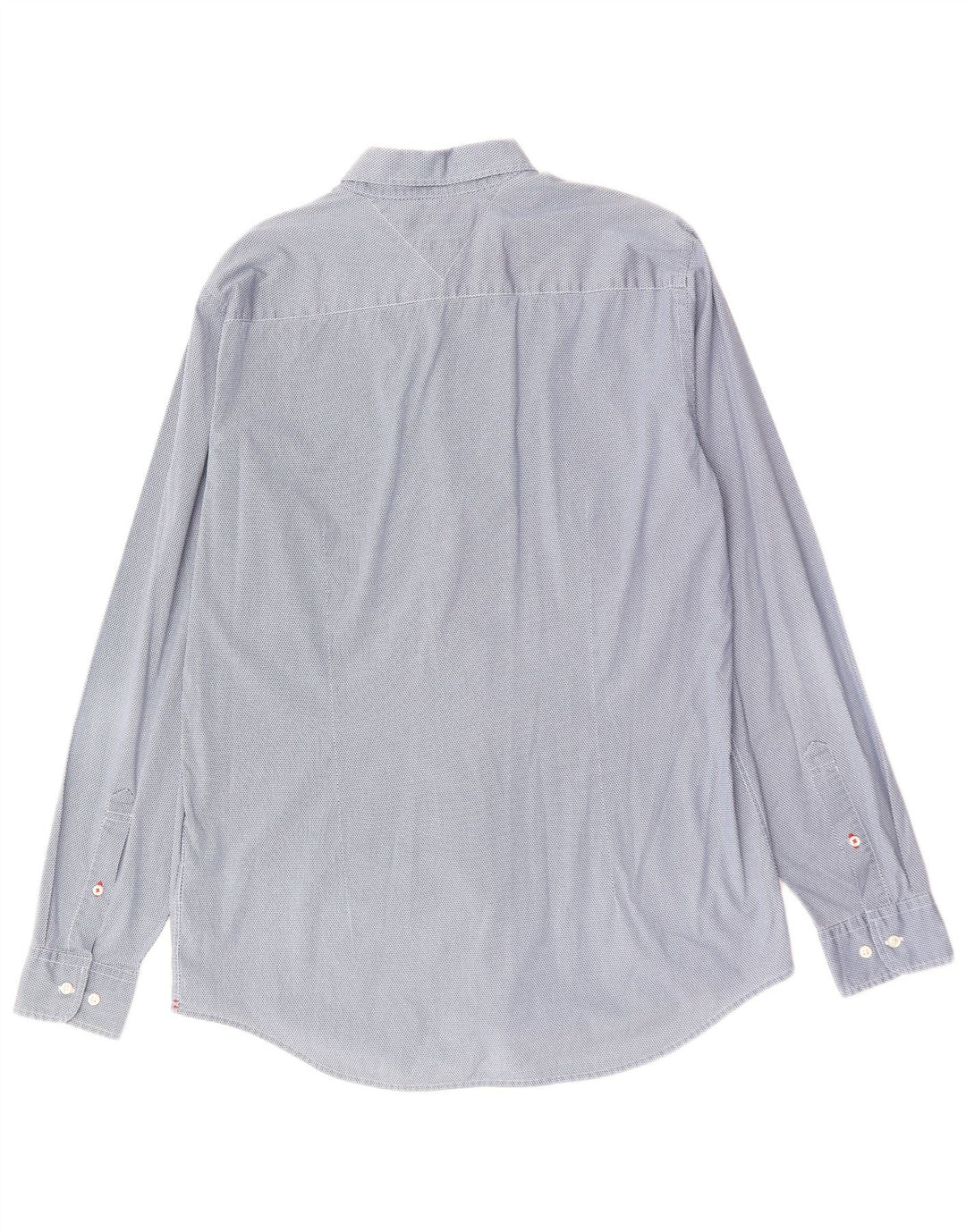 Camisa masculina Tommy Hilfiger Slim Fit XL algodão manchado azul