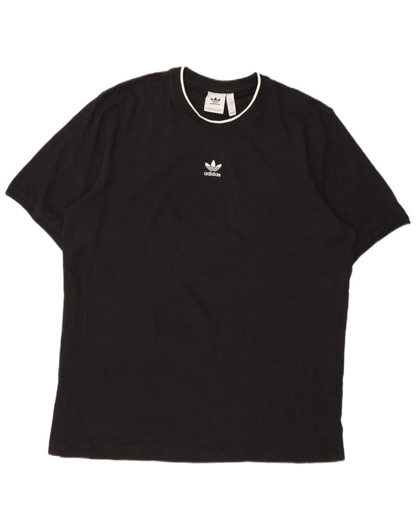 Camiseta masculina Adidas grande algodão preto