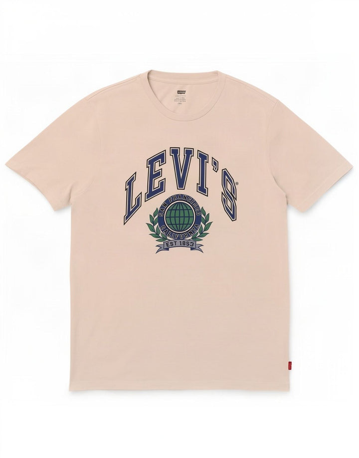 Camiseta gráfica masculina Levi's Top grande de algodão branco