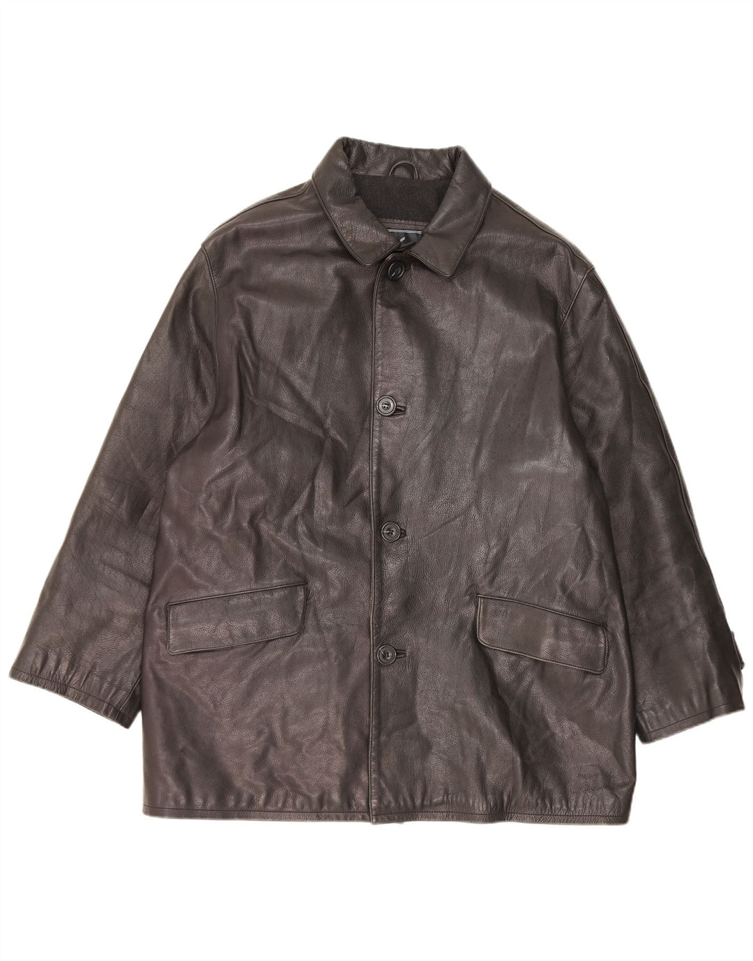 Jaqueta de couro masculina Daniel Hechter IT 52 XL preta
