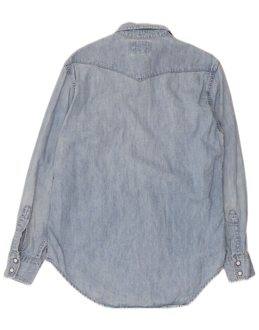 Camisa jeans masculina Levi's pequena azul algodão