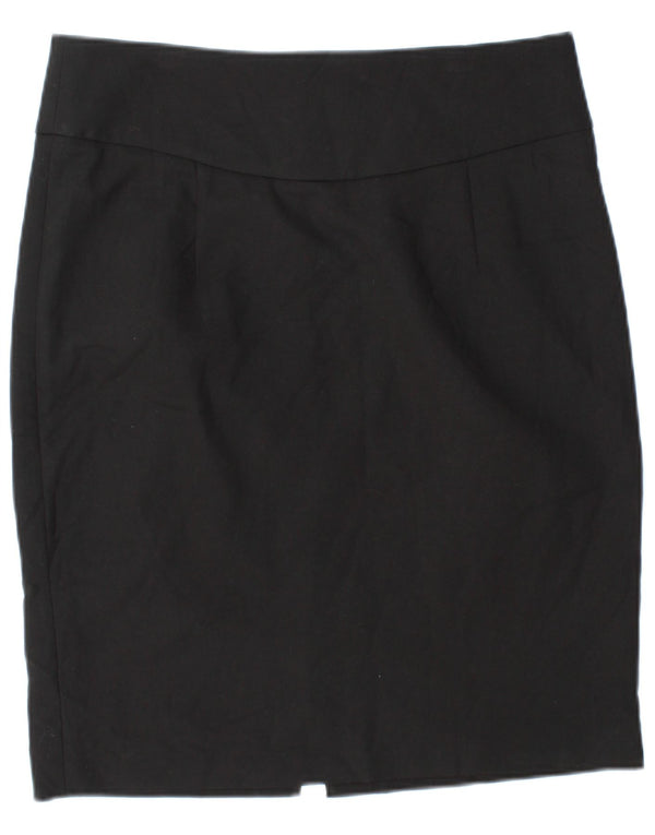 Trussardi saia reta feminina de cintura alta IT 48 XL W32 viscose preta