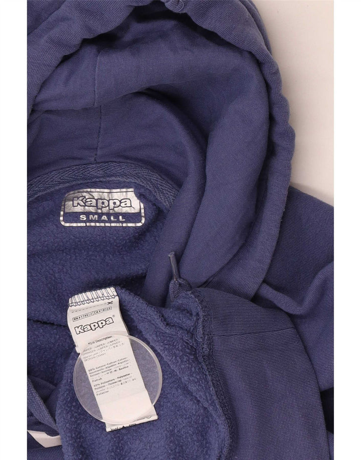 Kappa Mens Graphic Regular Fit moletom com capuz pequeno azul algodão