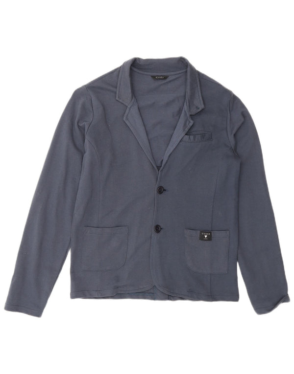 Jaqueta Blazer Guess Boys 2 Botões 11-12 Anos Azul Algodão