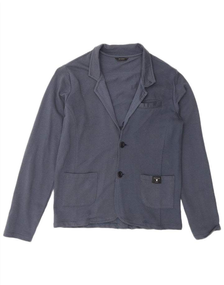 Jaqueta Blazer Guess Boys 2 Botões 11-12 Anos Azul Algodão