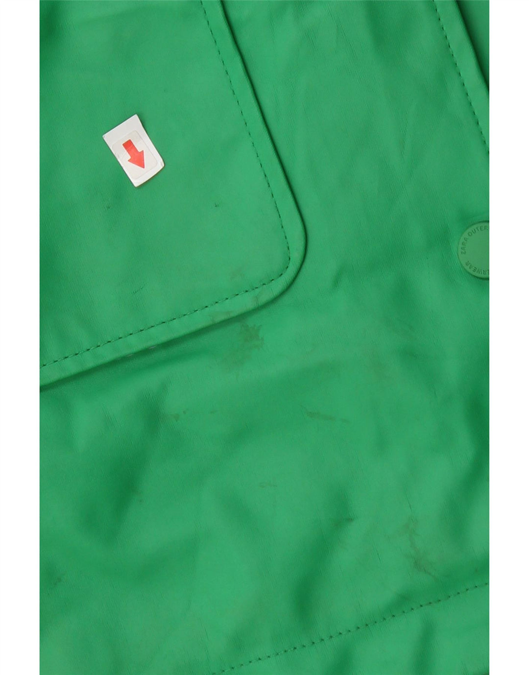 Jaqueta de chuva com capuz para meninas Zara 13-14 anos polietileno verde