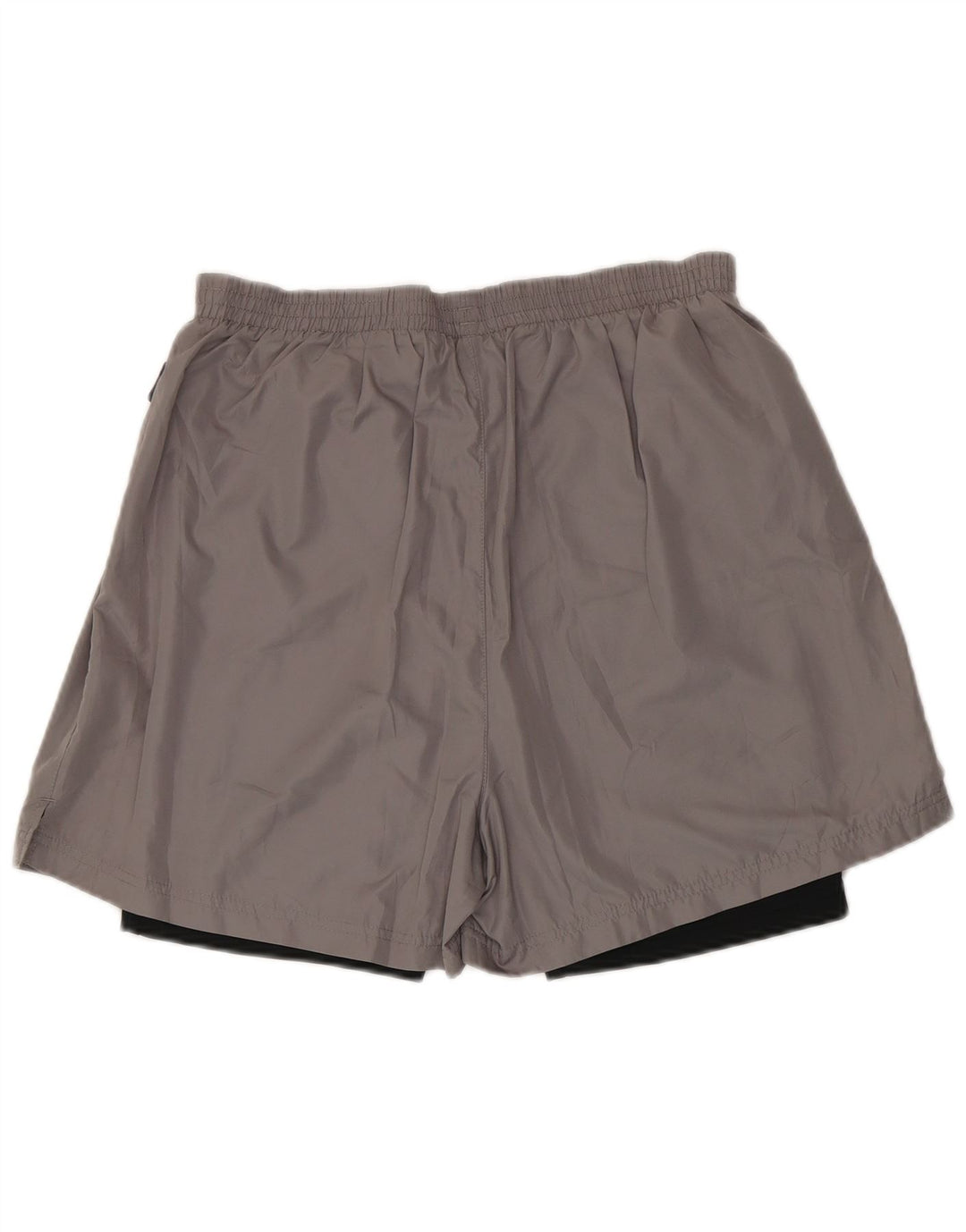 Shorts esportivos masculinos Reebok poliéster cinza médio