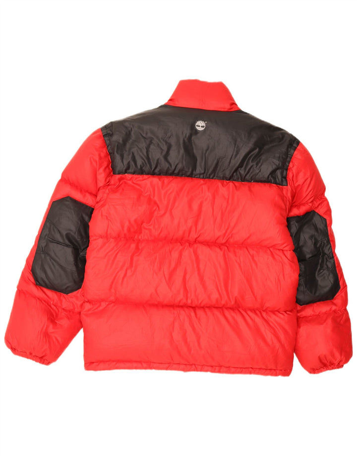 Jaqueta masculina Timberland Loose Fit acolchoada UK 38 Medium Red Colourblock