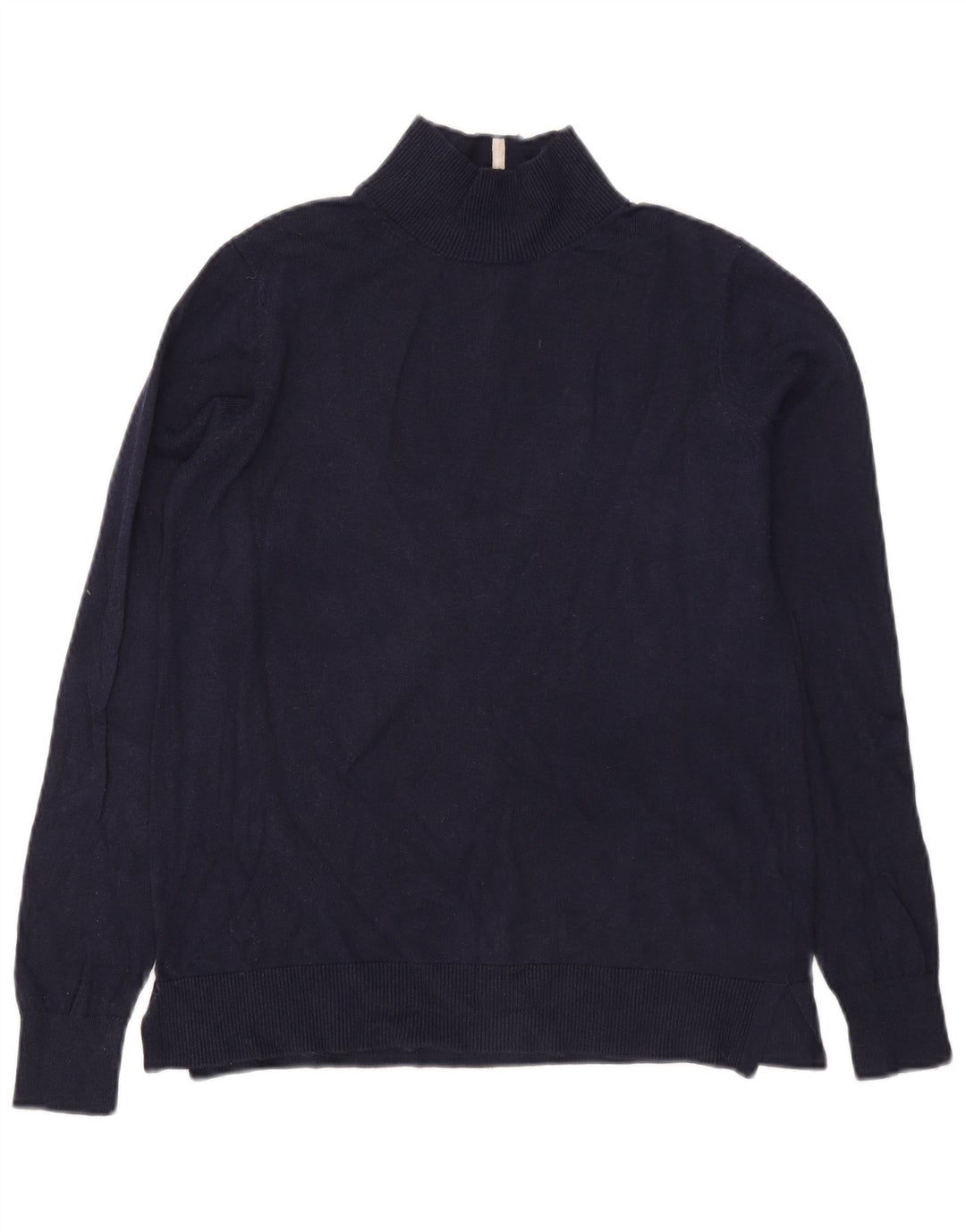 Suéter feminino Joules com gola tartaruga, Reino Unido 12, médio, azul marinho, algodão