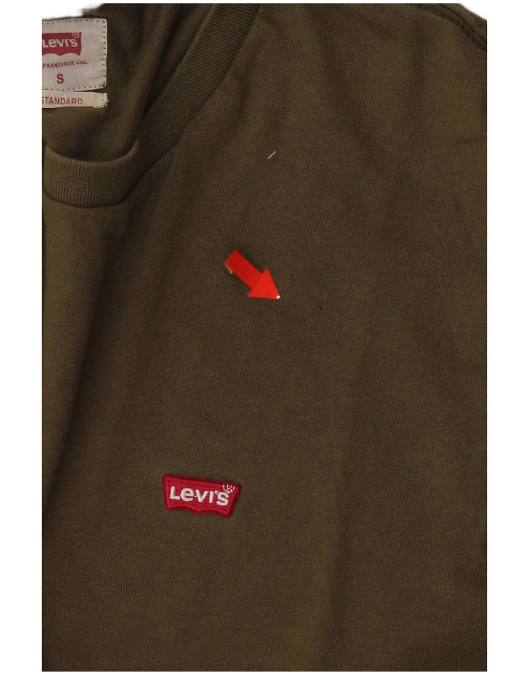 Camiseta masculina Levi's pequena cáqui