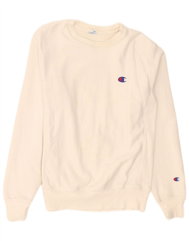 Moletom masculino Champion Reverse Weave pequeno algodão branco
