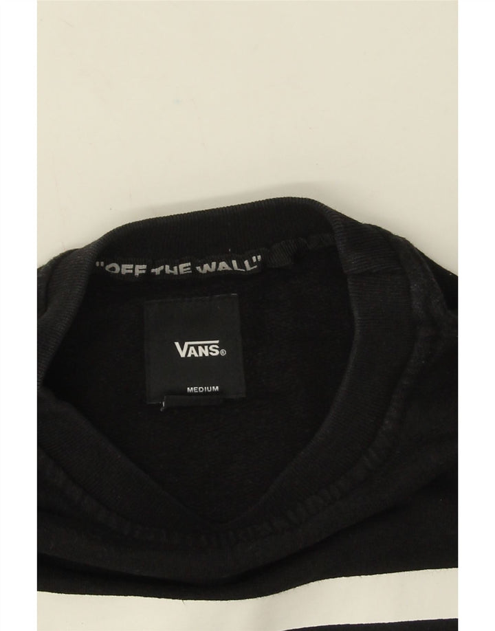 Vans masculino gráfico moletom jumper médio preto algodão
