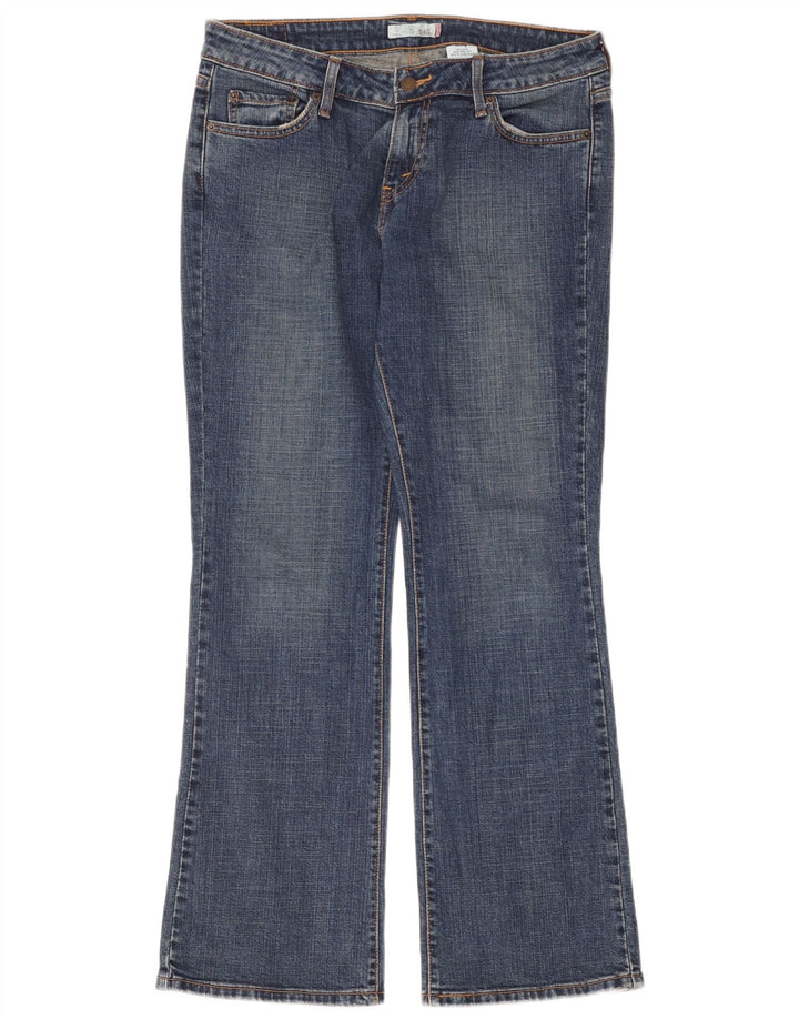Calça jeans feminina Levi's 545 Low Bootcut US 12 grande W34 L31 azul algodão