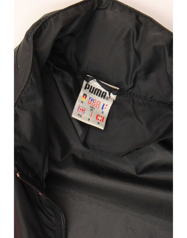 Jaqueta de chuva masculina Puma Graphic com capuz Reino Unido 40 grande bloco colorido preto