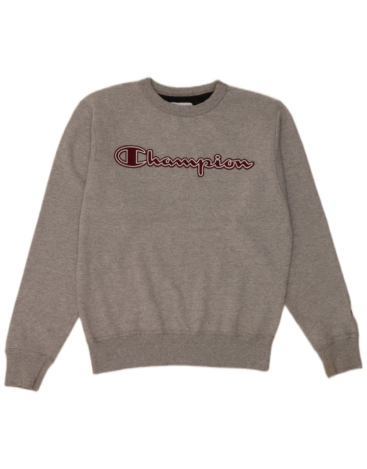 Champion moletom masculino gráfico jumper pequeno algodão cinza