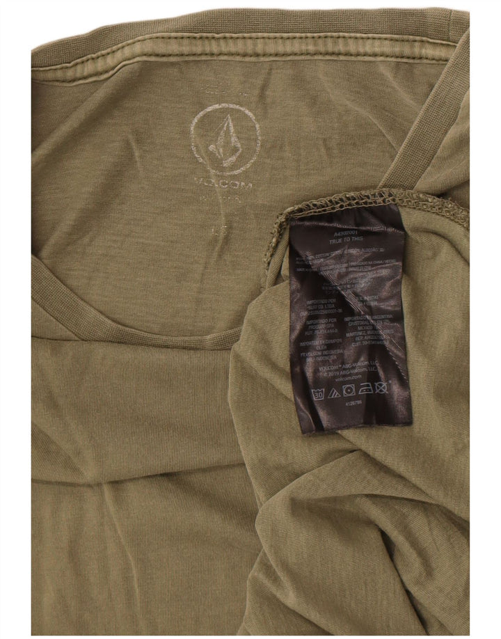 Camiseta masculina Volcom grande algodão cáqui