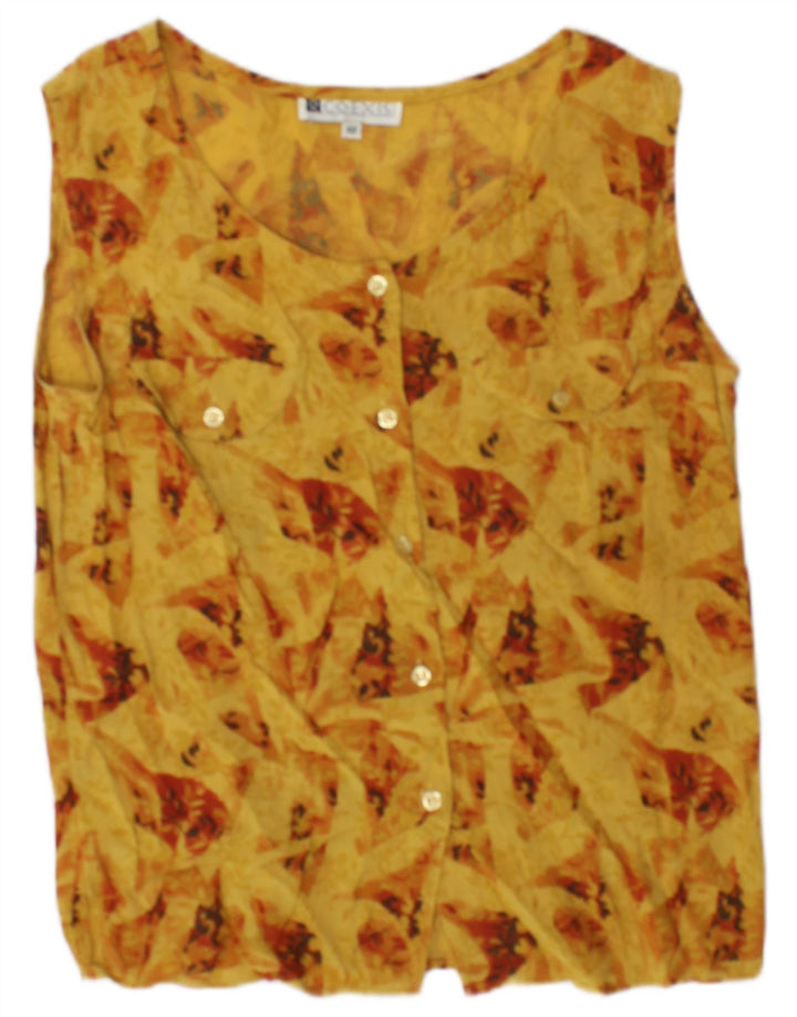 Blusa feminina sem mangas Coexis IT 42 médio amarelo floral