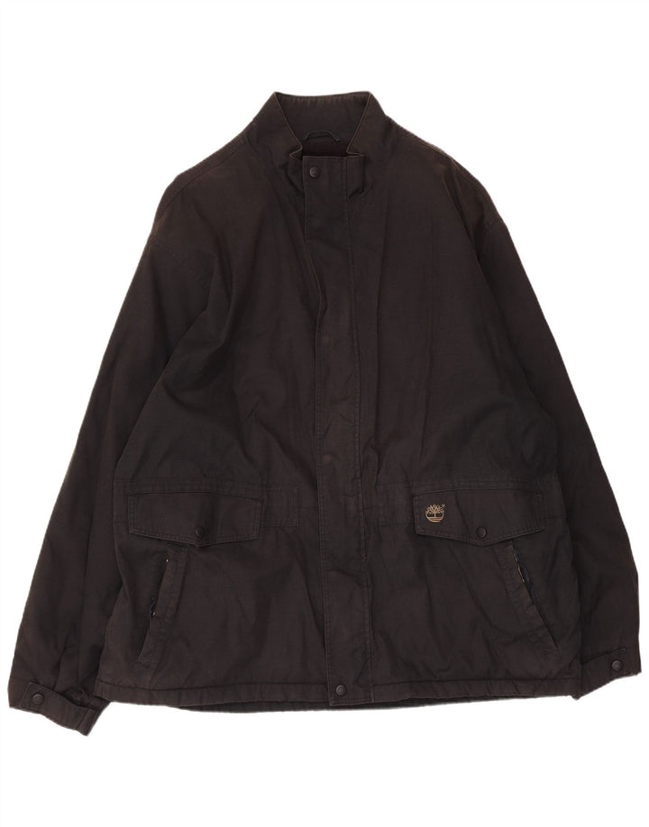 Jaqueta corta-vento masculina Timberland UK 42 XL preto nylon