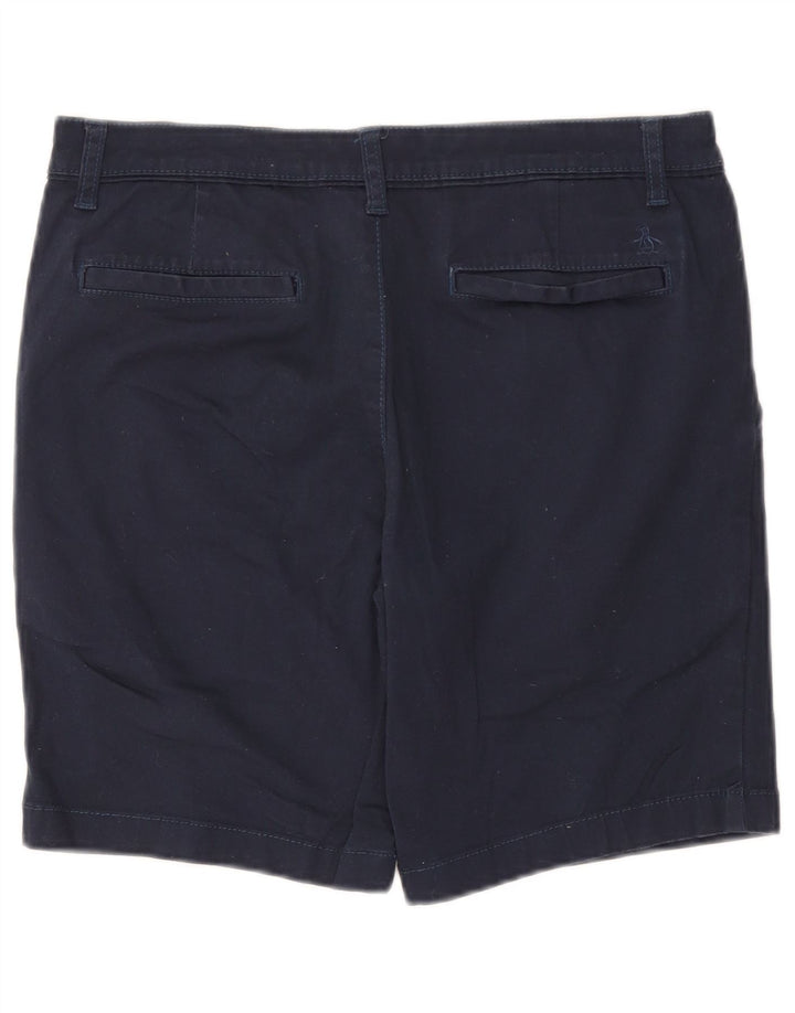 Penguin Mens Chino Shorts W36 Grande Algodão Azul Marinho