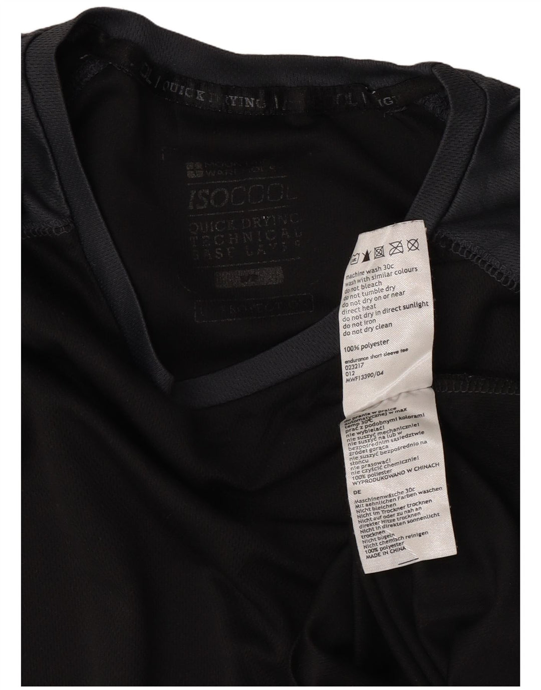 Mountain Warehouse Camiseta masculina IsoCool Top pequeno bloco colorido preto