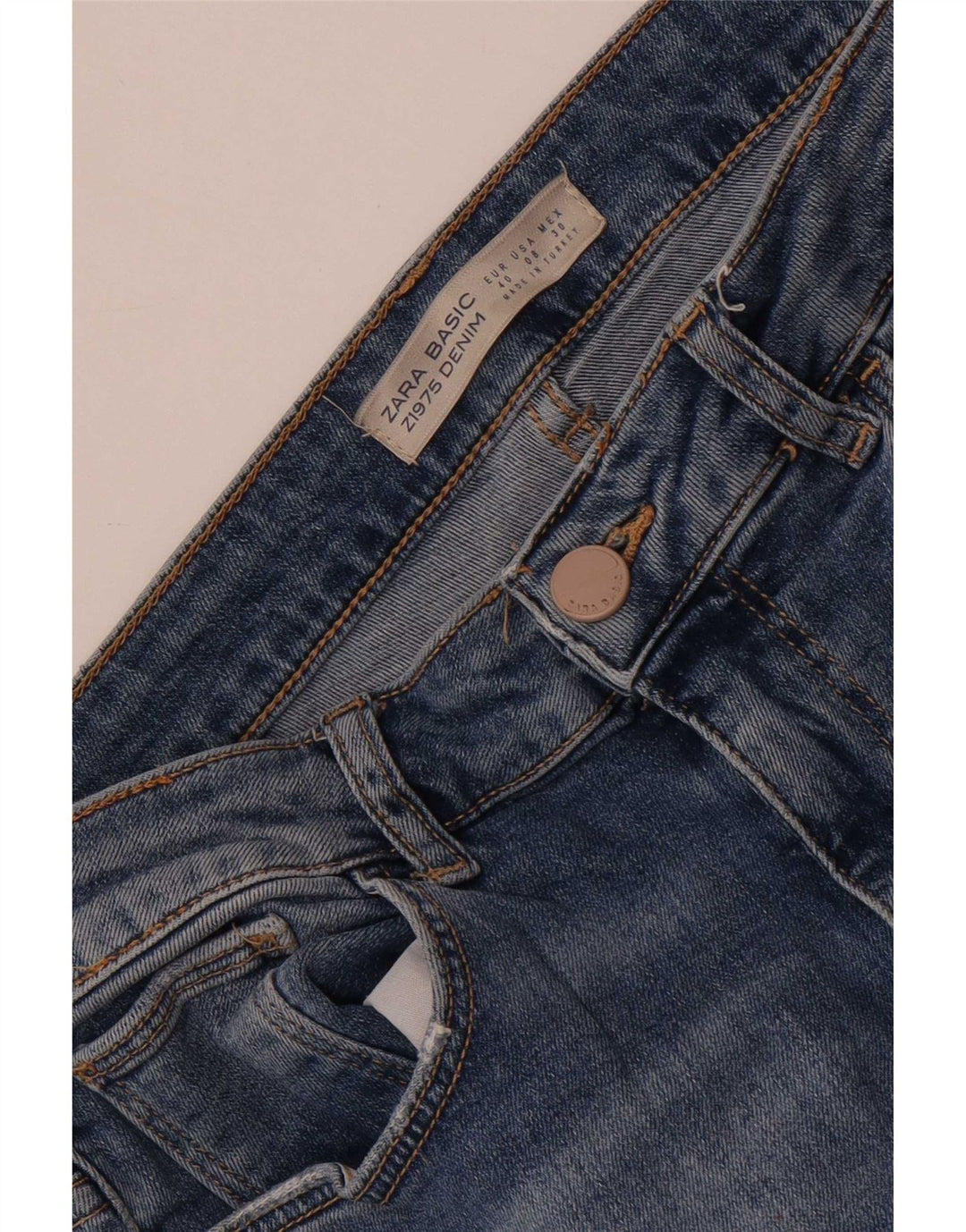 Calça jeans skinny feminina Zara EU 40 médio W30 L27 azul