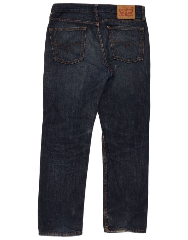 Levi's Masculino 514 Straight Jeans W32 L30 Azul Marinho Algodão