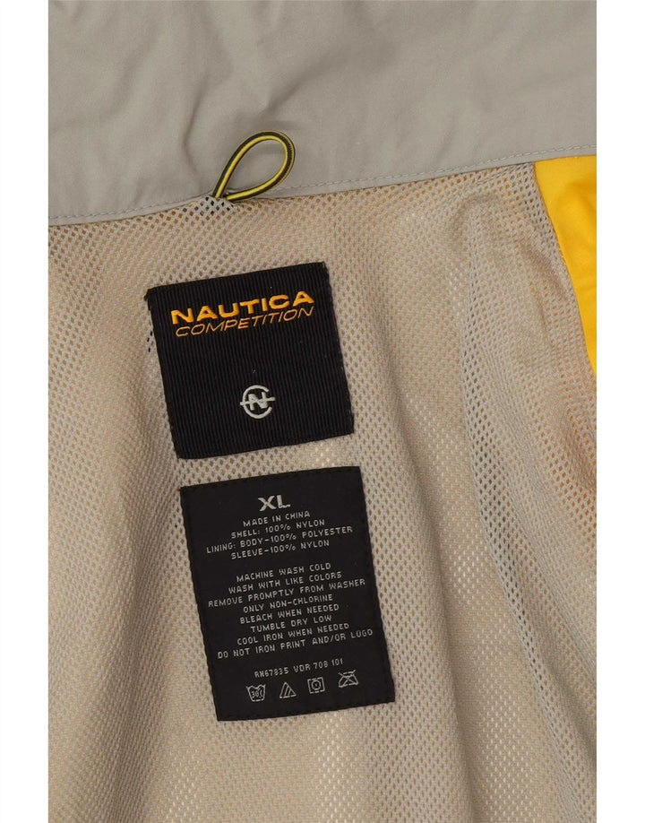 Jaqueta de chuva masculina Nautica UK 42 XL amarelo nylon