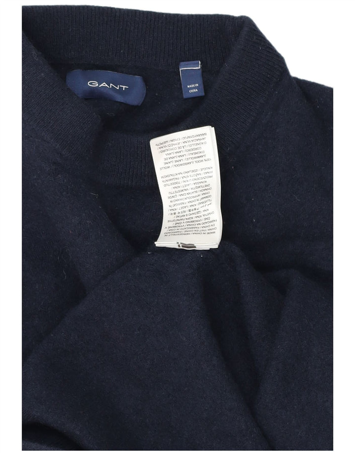 Suéter Gant Boys com gola tartaruga 11-12 anos lã de cordeiro azul marinho