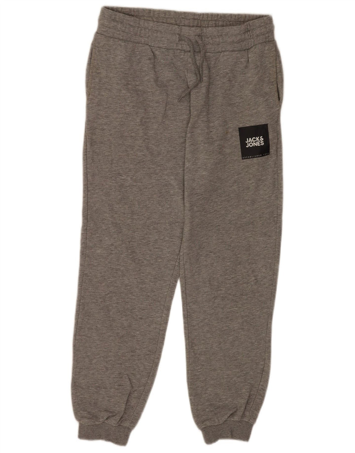 Calça de treino masculina Jack & Jones Joggers cinza médio algodão manchado