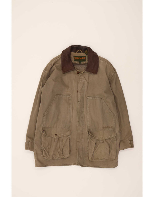 Jaqueta masculina Timberland Weathergear Utility UK 36 pequeno algodão cinza