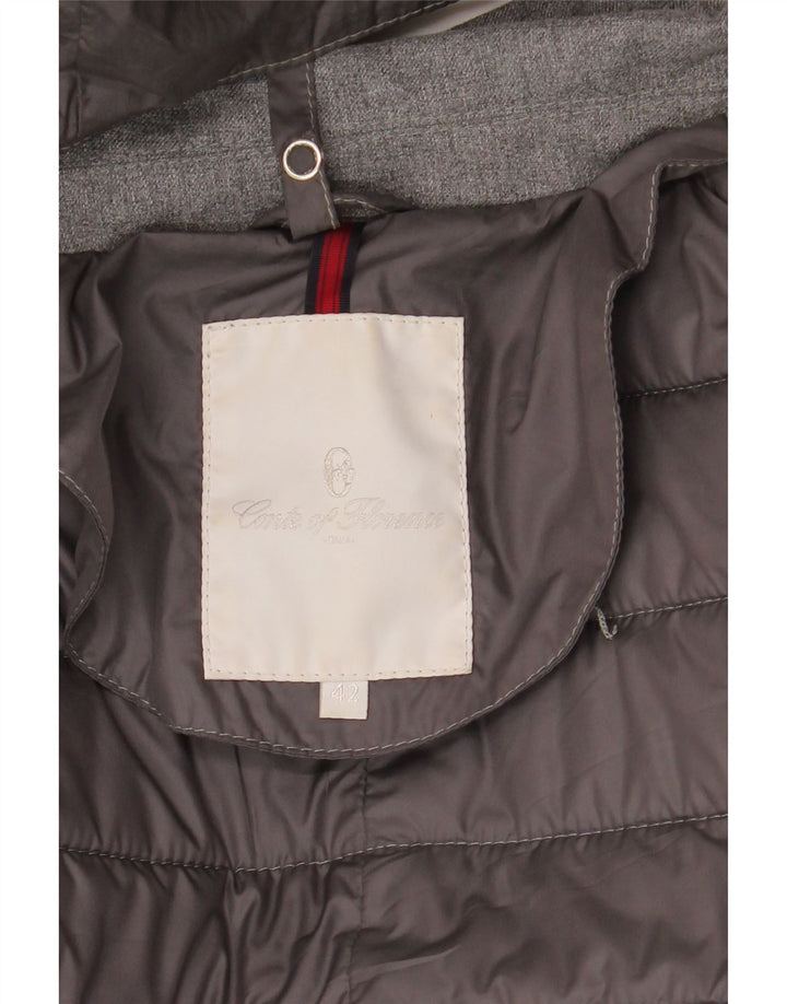 Blazer feminino com capuz e jaqueta acolchoada Conte of Florence IT 42 cinza médio