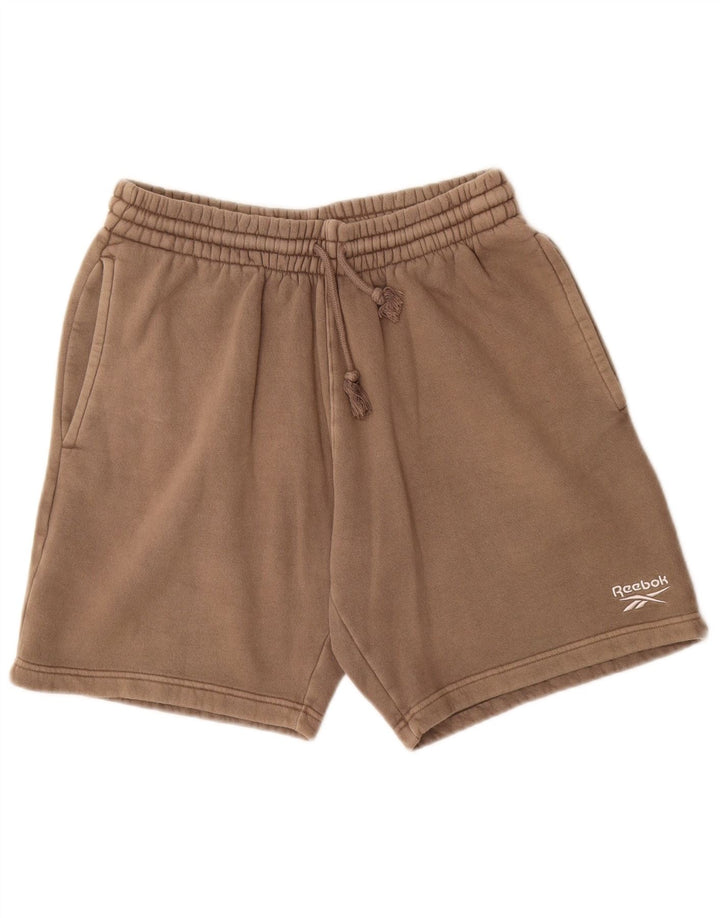 Shorts esportivos masculinos Reebok médio bege algodão