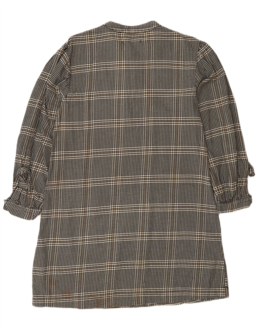 Zara Meninas Pulôver Camisa Vestido 13-14 Anos Cinza Algodão Gingham