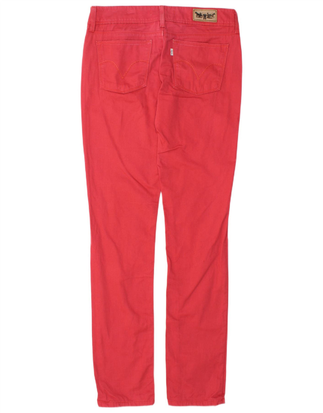 Calça feminina casual LEVI'S 473 skinny W31 L34 algodão vermelho