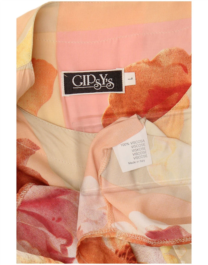 GIPSY Womens Oversized Longline Shirt Blouse UK 16 Large Multicoloured