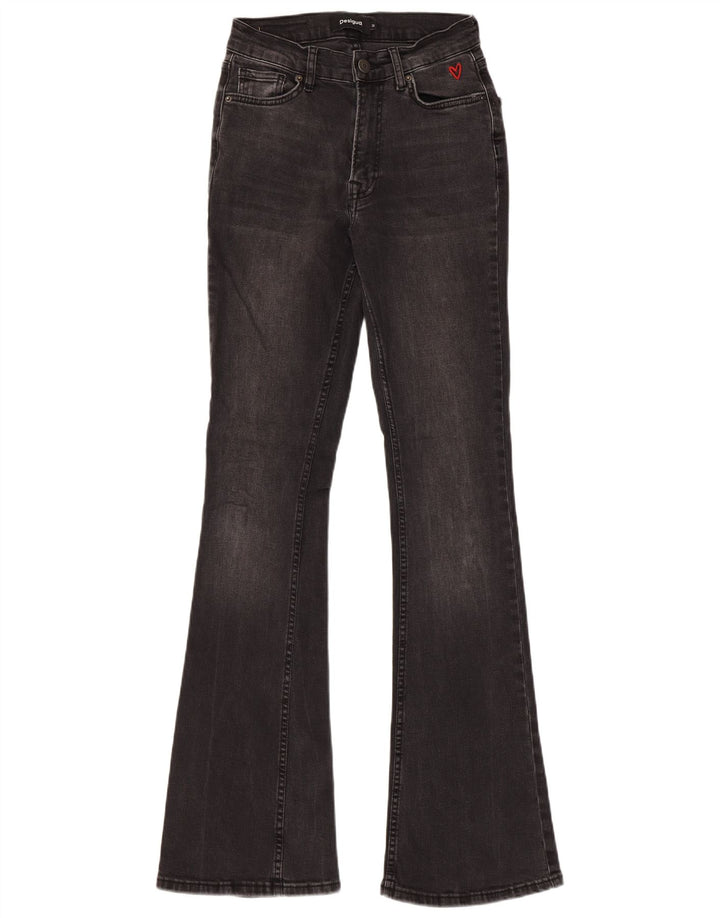 Jeans feminino Desigual Slim Flared EU 36 Pequeno W26 L33 Algodão Preto