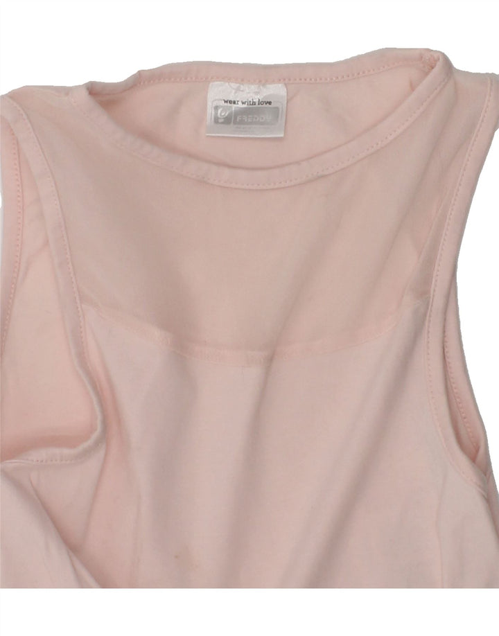 FREDDY Girls Graphic Vest Top 7-8 Years Pink Cotton | Vintage Freddy | Thrift | Second-Hand Freddy | Used Clothing | Messina Hembry 