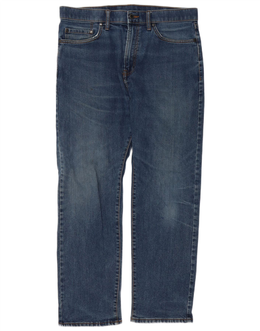 Zara Jeans masculino regular reto W34 L29 algodão azul