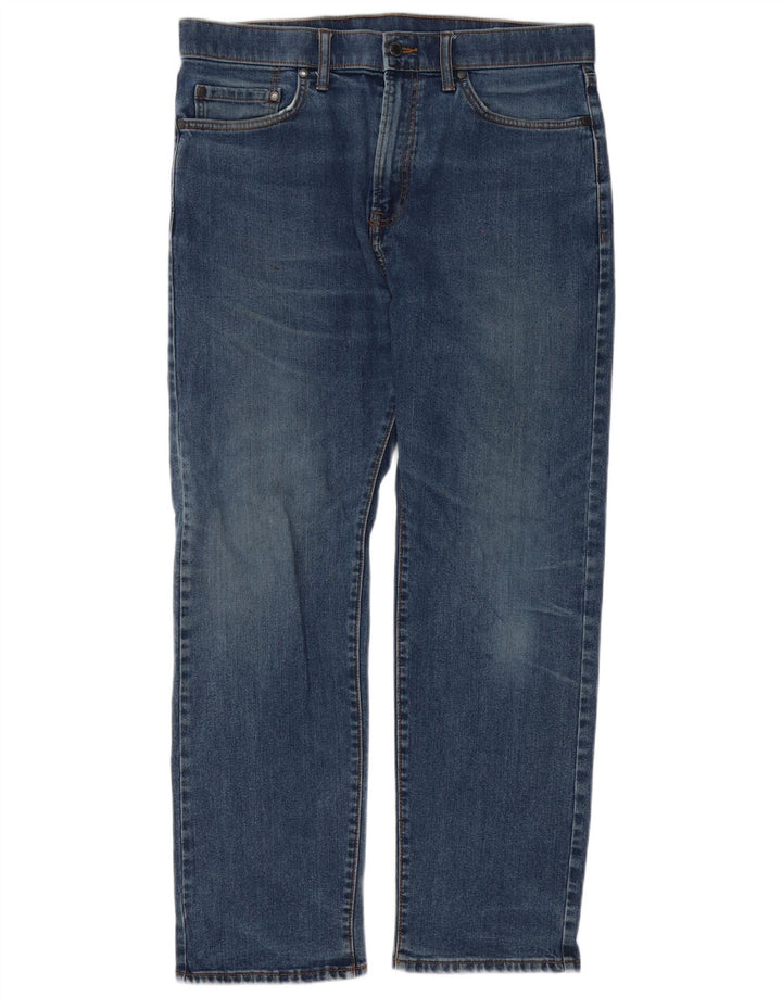 Zara Jeans masculino regular reto W34 L29 algodão azul