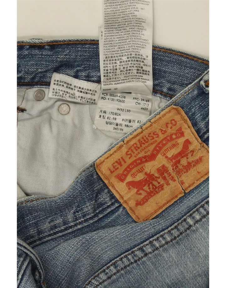 Jeans retos masculinos LEVI'S W32 L26 algodão azul